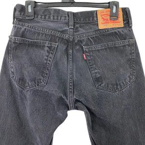 Levi’s Original Denim Jeans Faded Black 505 Classic Fit Womens Size 4